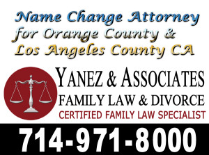 California Name Change Lawyer in Orange County